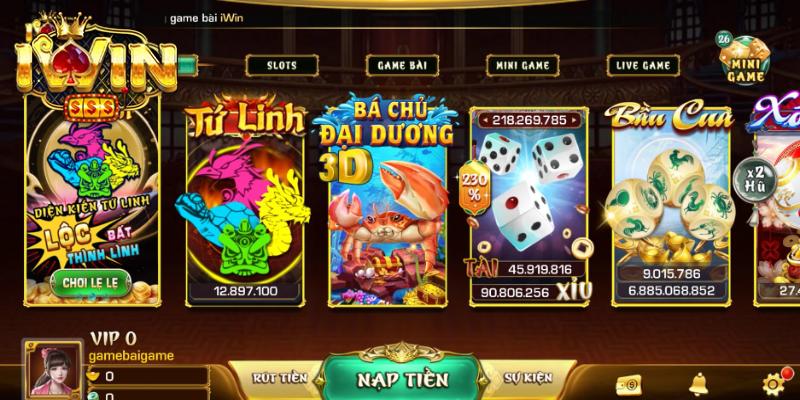 Các trò chơi tại cổng game