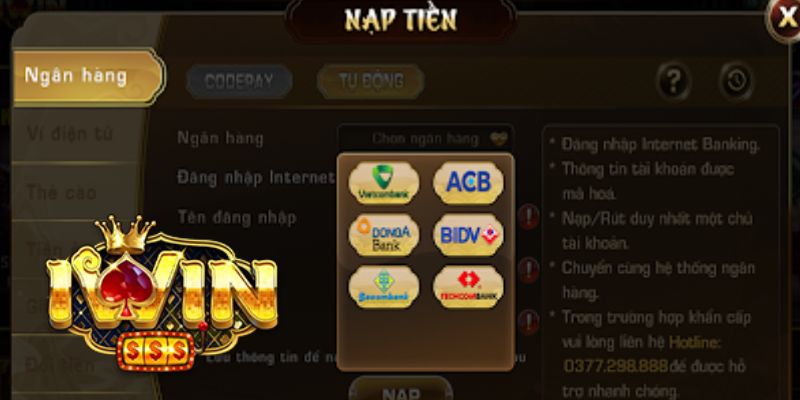 Tổng hợp 03 cách nạp tiền